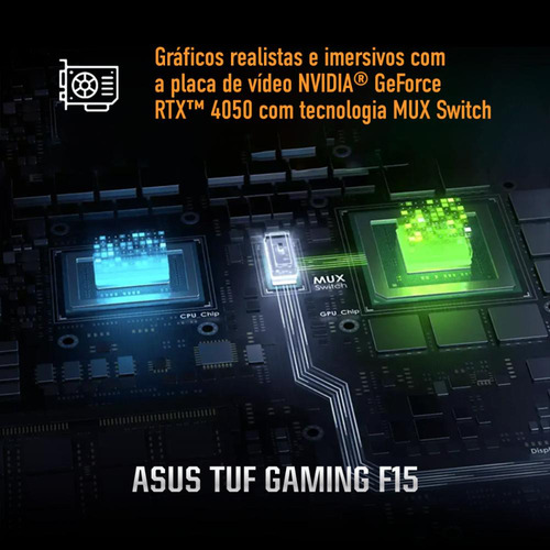 Notebook Gamer Asus Tuf Gaming F15 Fx507vu Rtx4050 Core I7 1 Cinza