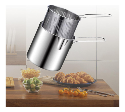 Freidora Olla Desmontable Con Cesta Para Papas Fritas