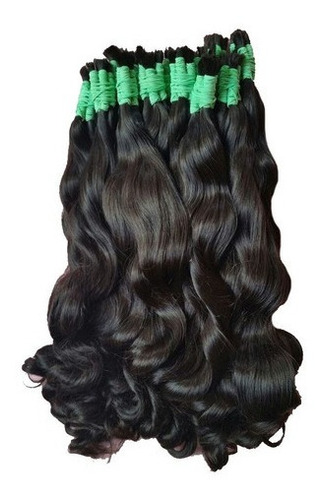 Imagem 1 de 2 de Cabelo Humano Natural 45cm 100 Gr Ondulado Oferta