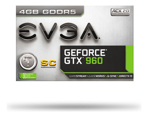 Placa De Vídeo Evga Gtx 960 Sc Gddr5 4gb Opengl Opengl 4.4