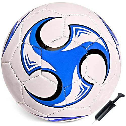 Spdtech Talla De Bola De Fútbol 4 Azul Estilo Tornado Con Bo