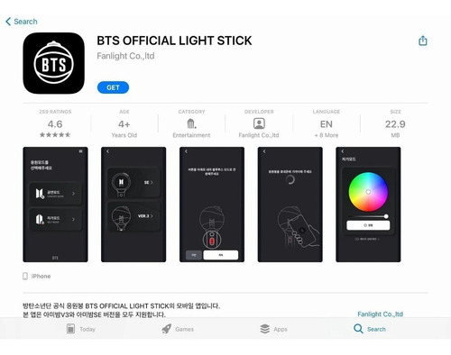 Bts Army V4 Light Stick, Aplicación Oficial Y Original,