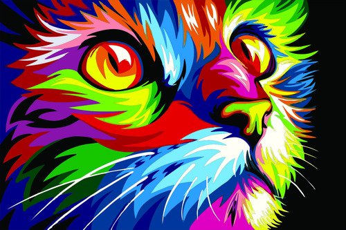 Vinilos Decorativos Art Vectores Animales 120x80cm