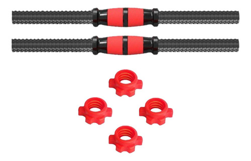 2 Pçs Haltere Haste Barra Barra Antiderrapante Aperto 35cm