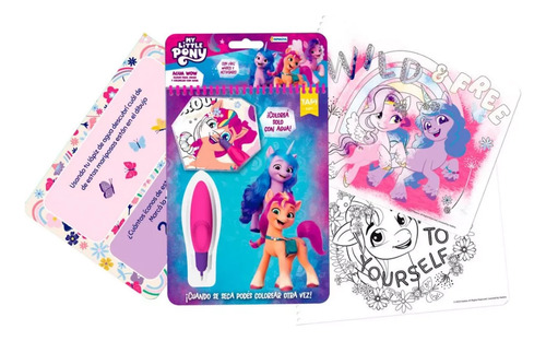 Set Arte Agua Wow My Little Pequeño Pony Colorear Con Agua