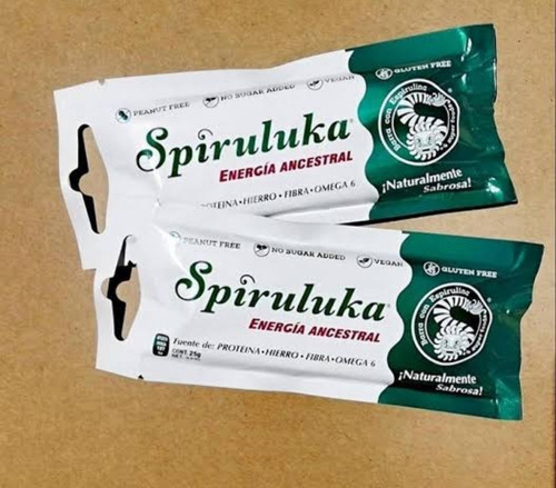 20 Spiruluka En Barra De Spirulina Orgánica , Coco Y Datil