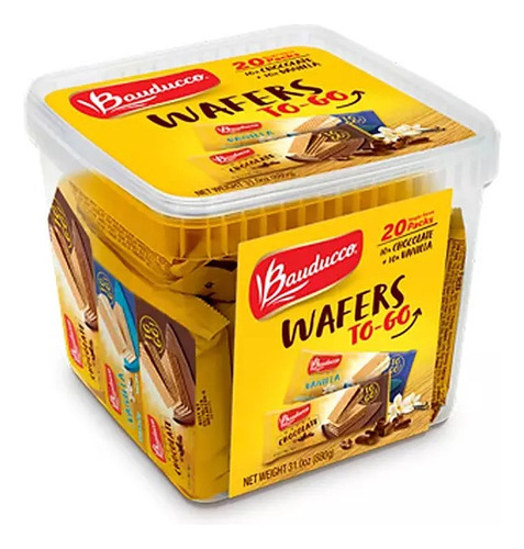 Galletas Bauducco Wafer Paquete De 20pz Importada