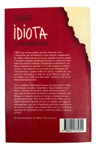 Manual Del Perfecto Idiota Latinoamericano, A. Vargas Llosa (Usado)