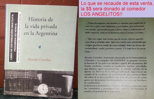 Historia De La Vida Privada En La Argentina Ricardo Cicerchi