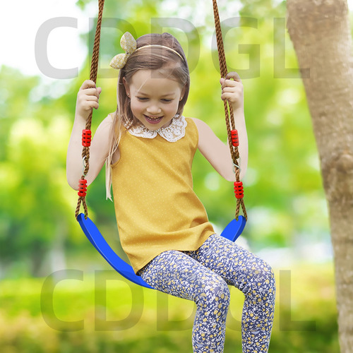 Cddgl 2pzs Juego De Columpios De Plástico Para Niños Con Cuerda Suave Ajustable , Fácil De Instalar, Seguro Y Duradero, Juego De Columpios Para Niños Y Niñas Para Exteriores, Jardín (rojo+azul)