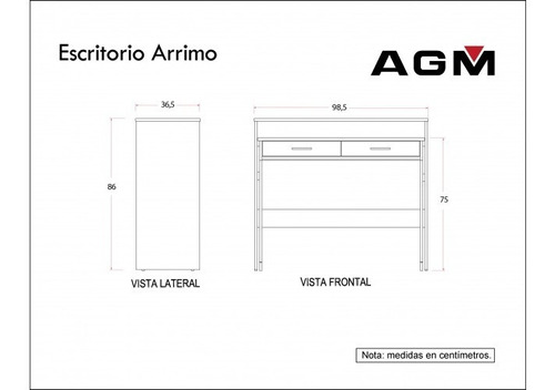 Escritorio Arrimo Con Escritorio Retráctil Largo 99cm