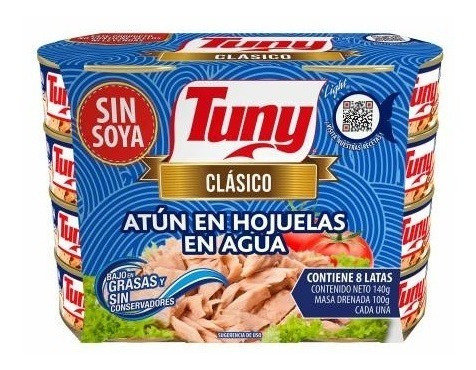 Atún En Agua Tuny 8 Pzas De 140 G