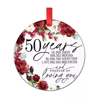 - 50th Anniversary Christmas Ornament 2023-50 Year Gift...