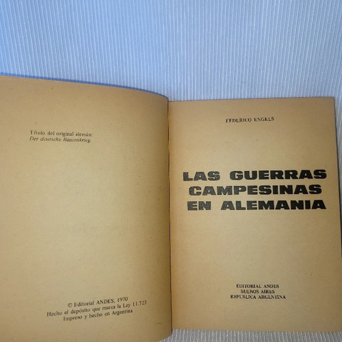 Imagen 4 de 7 de Las Guerras Campesinas En Alemania Federico Engels Andes