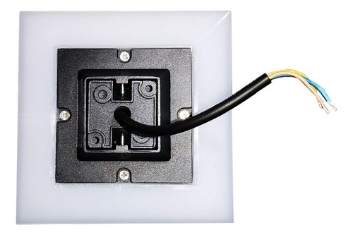 Lampara Led De Pared 12w Forma Circular Delgado Ip68 Color Cuadrado Delgado Negro Luz Calida 3500k