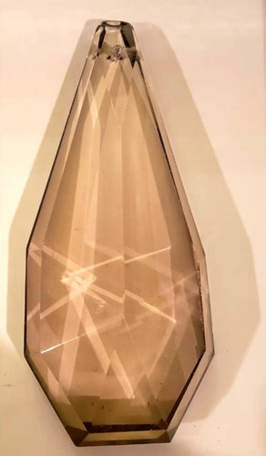 Gran Cairel De Antigua Araña Cristal Ahumado 12.5 X 5.5
