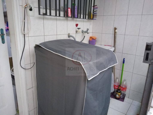 Apartamento Térreo, Com 2 Dormitórios , 1 Wc Vaga Demarcada, À Venda, 66 M² Por R$ 320.000 - Marapé - Santos/sp - Ap10541
