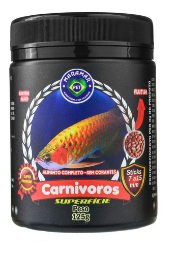 Ração Para Peixes Carnívoros De Superfície 125g Maramar