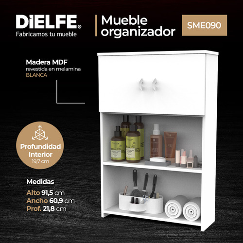 Mueble Colgante Organizador Resistente Sobre Inodoro Baño