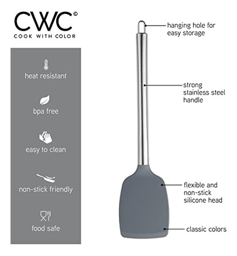 Utensilios De Cocina De Silicona Cook With Color, Set De Ute