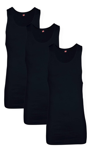 Hanes Camiseta Sin Mangas Para Hombre Alto, Color Negro, (pa