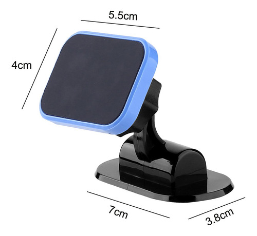 Soporte De Teléfono Para Coche, Soporte Giratorio 360 Azul