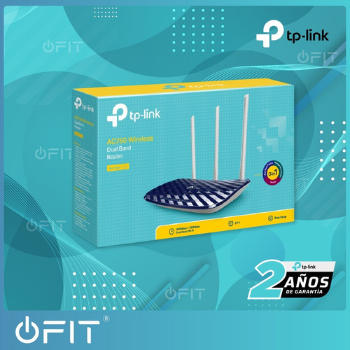 Imagen 9 de 10 de Router TP-Link Archer C20 azul y blanco 100V/240V