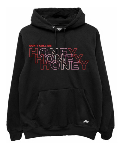 Buzo Buso Saco Hoodie Chompa Negro Premium Honey