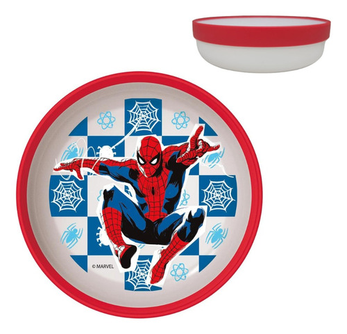 Plato Bowl Para Bebe Antideslizante Alimentación Spiderman 