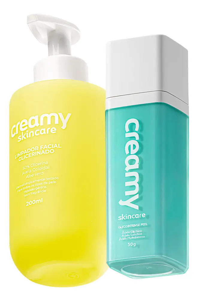 Kit Creamy Skincare Limpador Glicerinado E Glicointense Peel