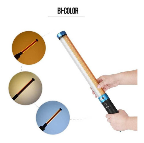 Bastão Led Nicefoto Tc-288 Rgb Wand Light Bi-color Fonte Cor da estrutura Branco