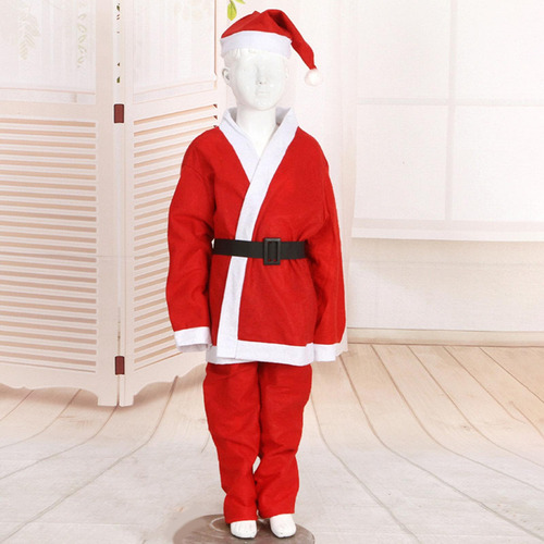 4 Children Santa Claus Costume With Hat 1 To 3 Years Old Boy