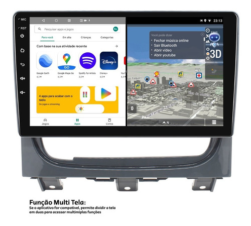 Multimidia Fiat Strada 13/19 Android 14 2gb Carplay Voz 9p