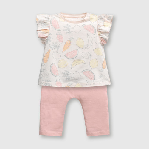 Clemente De Niñas Frutas Soft Pink (0 A 9 Meses)