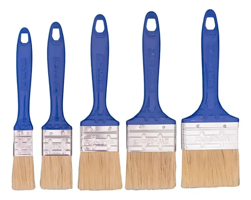 Set De Pinceles 5 Pzs Wpb4952 Wadfow Cerdas Azul