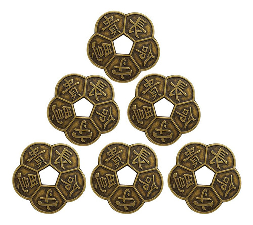6 Piezas De Bronce Chino De Cobre Feng Shui