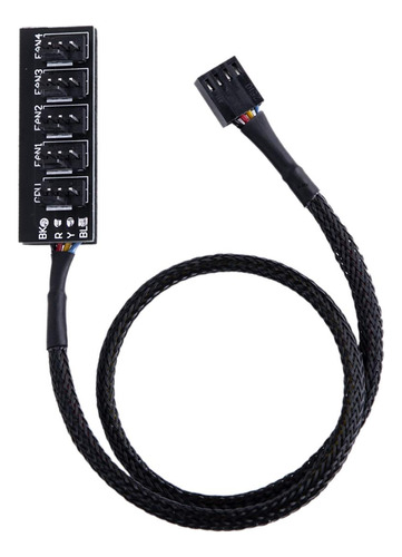 Zlksker 4 Pin Pwm Fan Hub, Pc Cable De Extensin De La Fuente