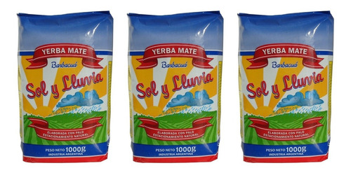 Yerba Sol Y Lluvia 1 Kg X 3 Unidades - Oferta