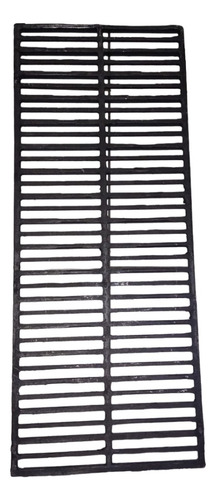 Grelha Linear Simples 35x100x1 De Ferro Fundido Com Caixilho