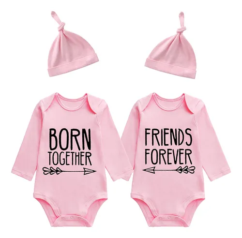 Conjunto De Bebe Gemelos Con Baberos