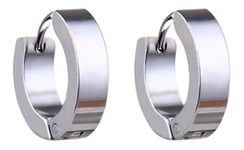 Imagem 3 de 10 de Brinco Argola Masculino Aço Inox Qualidade E Excelente Preço