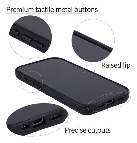 Tarjetero Dockem De Piel Auténtica Para iPhone 15 Pro, Color
