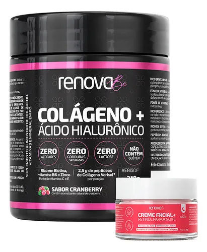 Colágeno + Ácido Hialurônico Renova Be Colágeno Hidrolisado Zero ...