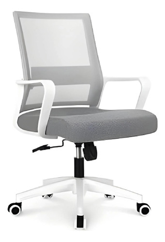 Silla De Escritorio Oficina Lumax Ryan - Gris/blanco