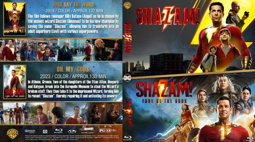 Shazam! 1 Y 2 En Bluray. 2 Discos. Audio Ing/esp. Lat 5.1.