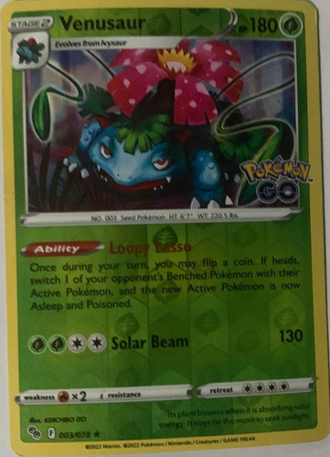 Pokémon Tcg Venusaur 003/078 Holo