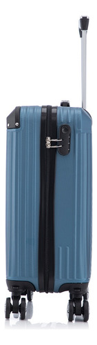 Maleta De Mano Viaje Rigida Con Ruedas 10kg Azul Acero Lisa