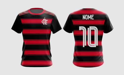 Camisetas Personalizada Flamengo Nome & Numero
