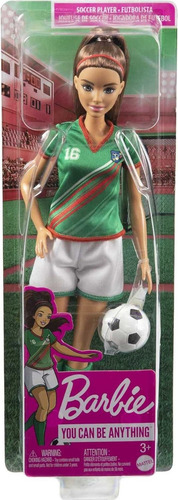 Barbie Muñeca Jugadora De Futbol Partido Morena Morocha