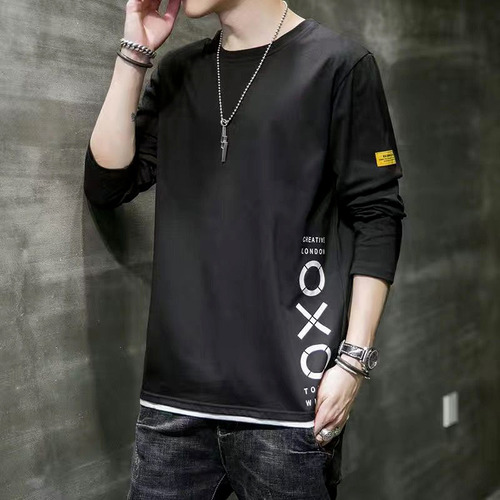 Camiseta De Manga Larga Con Estampado Casual Y Corte Ajustad